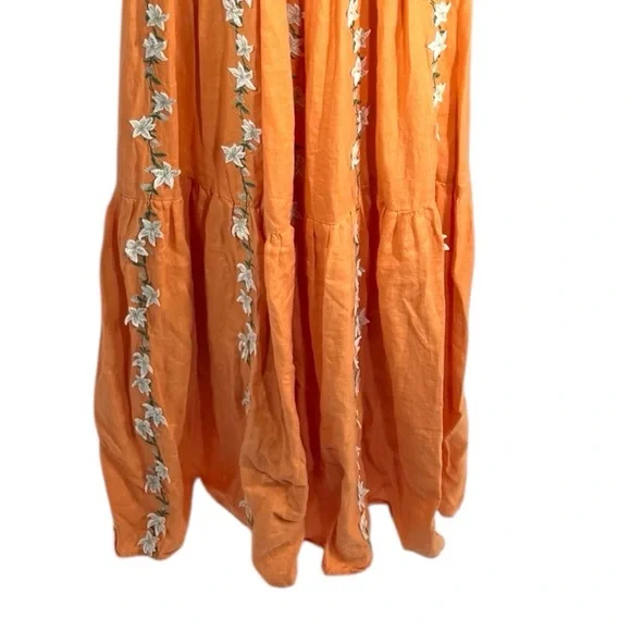 Agua by Agua Bendita Lima Floral Linen Maxi Dress Size S NWT – Lux Resort - Picture 8 of 14